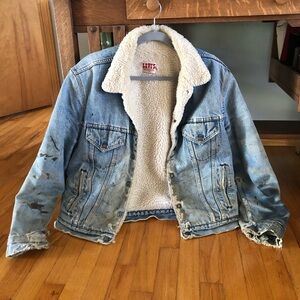 Vintage Levi's Blue Denim Sherpa Jacket